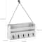 NEX™ Gray-Whitewash Hanging Wall-Mounted Mail Organizer with 5 Hooks